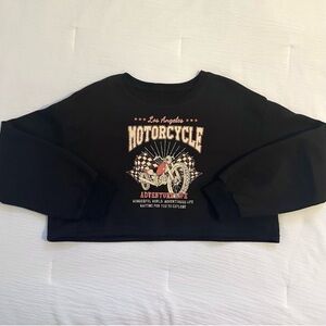 Cropped Graphic Sweatshirt